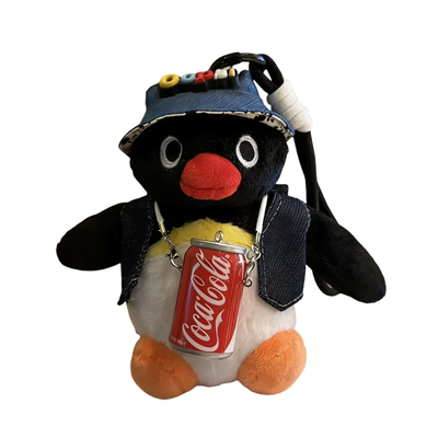 新款正版pingu企鹅包挂件可爱郊游企鹅毛绒玩偶包挂饰钥匙扣礼物