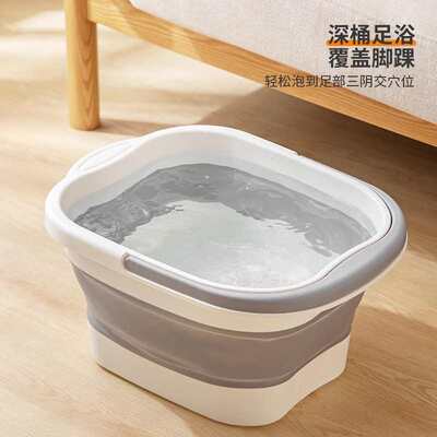双人泡脚桶加厚大号可折叠8组120个按摩点位浅粉浅绿深蓝灰白 可