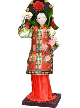 正品唐人坊绢人 Q版绢人 清宫格格故宫人偶唐娃娃特色手工艺礼品
