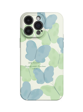 化蝶~简约清新蝴蝶菲林适用iPhone16/15pro手机壳新ins华为nova13软OPPOreon12苹果14vivoS20一加ACE3荣耀200