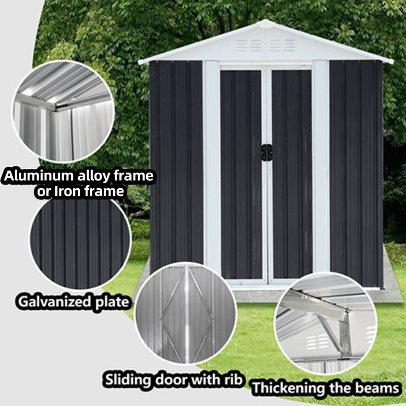 花园室外工具房简易组装储物房户外杂物间临时集装箱活动房可拆卸