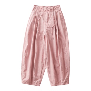 夏季新品 桑妮库拉/Sunny clouds 女式棉混宽松九分气球裤(粉)