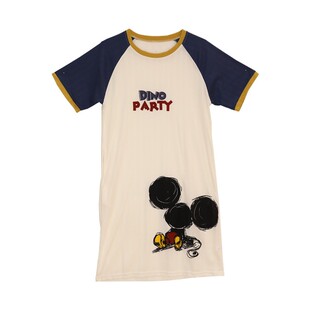 春夏新品可爱甜美卡通印花短袖纯棉女士睡裙长裙睡衣家居服