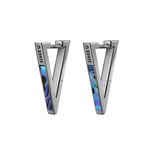 Since You极光耳钉男士纯银独特三角形耳饰潮酷轻奢高级感耳环女