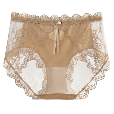 7A抗菌裆粉底液肤蕾丝不夹臀内裤