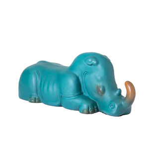 古铜官 铜犀牛摆件可爱仿真动物铜雕塑电视柜酒柜客厅家居装饰品