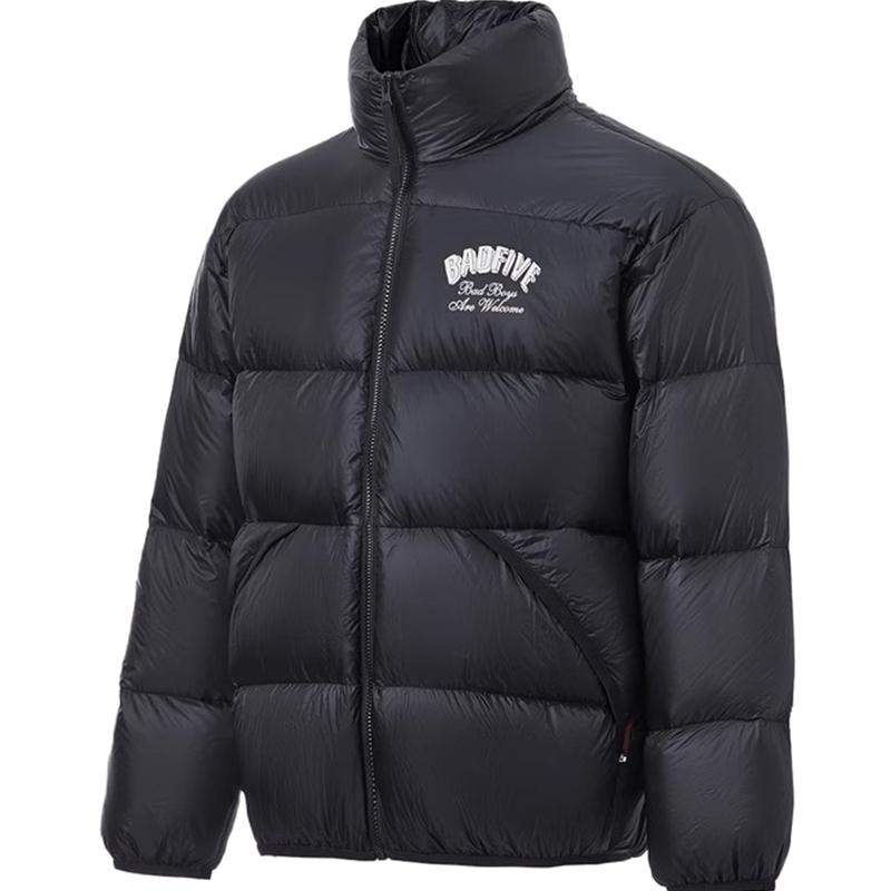 李宁反伍BADFIVE篮球系列男子宽松个性时尚短羽绒服AYMT139-B品