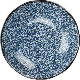 美浓烧创意釉下彩餐具日式陶瓷菜盘碟子家用意面平盘水果大盘子