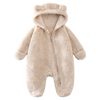 超可爱，宝宝绒绒包脚连体衣