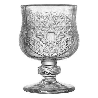 复古浮雕刻花钻石玻璃杯小酒杯