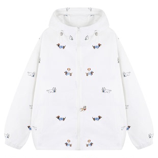 lemanism潮牌卡通小狗满印防晒衣男2025夏季情侣款防晒外套上衣女