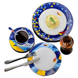 Picasso毕加索骨瓷西餐具套装艺术家用高级精致牛排餐碟盘企业礼