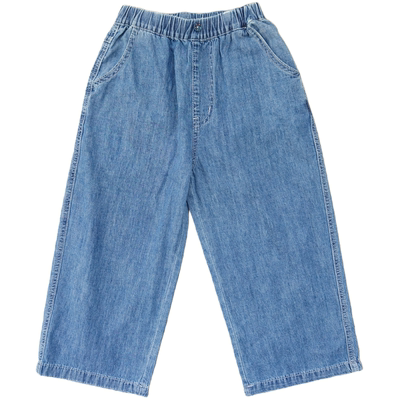 洗水牛仔九分鸡腿裤儿童长裤