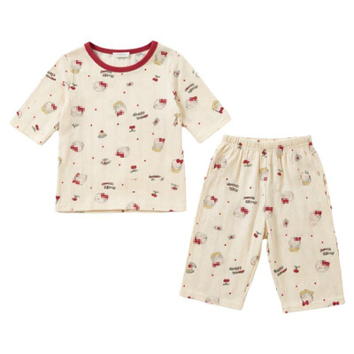 大小卷夏季A类纯棉家居服套装