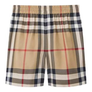 【甄品精选】BURBERRY博柏利 女士桑蚕丝薄款高腰短裤 8052748