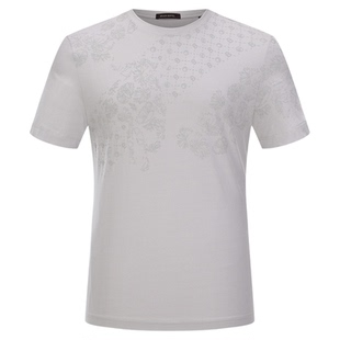 BRAUN BUFFEL/布兰施男士时尚都市短袖T恤圆领T套头印花休闲上衣