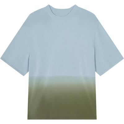 速写商场同款渐变色短袖T恤