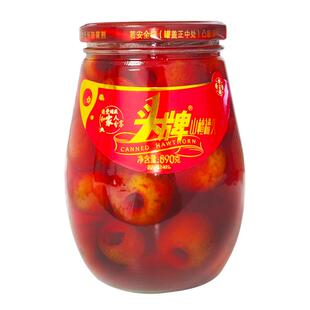 头牌山楂罐头890g*2瓶新鲜即食黄桃海棠水果罐头大瓶烘焙东北特产