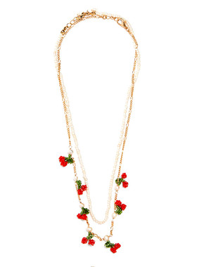 MZYY樱桃天然珍珠叠戴锁骨链