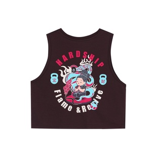 HARDSHIP|焰蛇财神(棕) 健身跑步坎肩背心 弹力舒适女士运动服