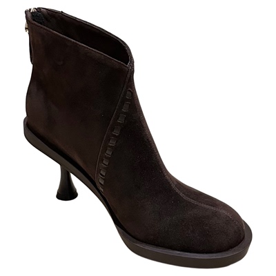 25新秋冬加绒圆头中跟瘦瘦靴时尚