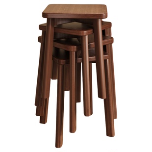 实木凳子餐凳家用结实耐用备用木头凳子餐厅吃饭高板凳简约梳妆凳