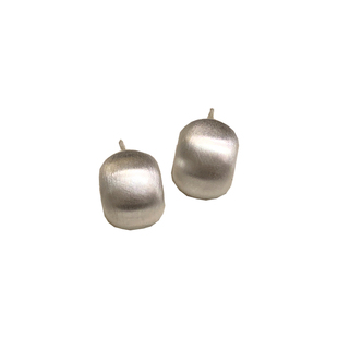 「罗马日记」高级感意大利拉丝工艺镀真金高级感纯银耳环耳钉女