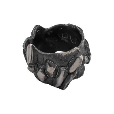 SHUUKUROSAWA石之心系列925银戒指小众工匠风设计手工情侣款礼物