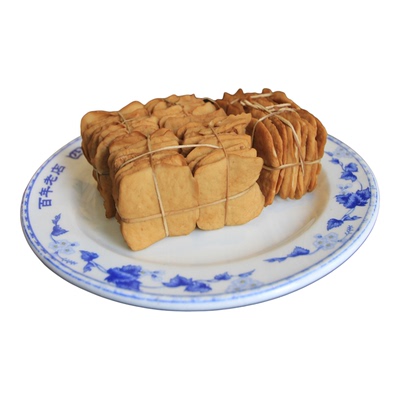 三香斋白蒲茶干草绳扎五香豆干