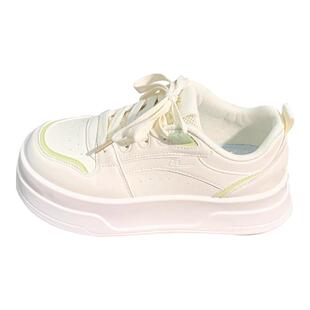 回力松糕女鞋2026新款春季厚底增高板鞋韩式小白鞋少女百搭休闲鞋