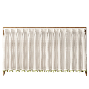 柜子遮挡帘子衣柜鞋柜书柜置物架橱柜小短防尘纱帘免打孔杂物遮丑