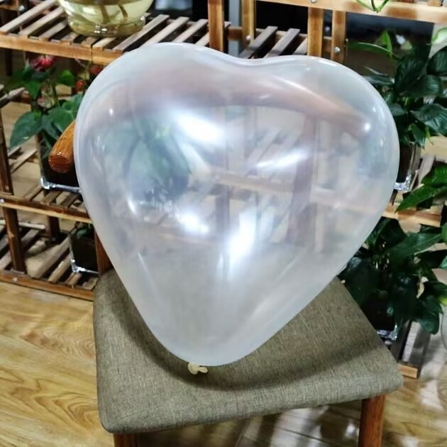 12寸乳胶2.3克生日透明气球布置气球气球生婚庆心形透明爱心派对