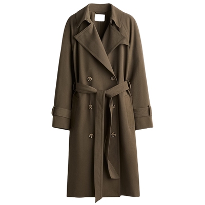 HM冬季女装时尚休闲百搭风衣1282706