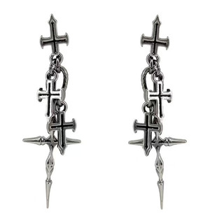 【AGD】IIIMIII糜烂金属系列 十字架不规则拼接耳钉耳环