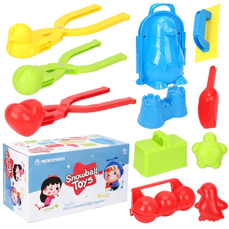 大号款 儿童冬季户外夹雪球加厚模具大铲挖沙小孩玩雪打雪仗套装