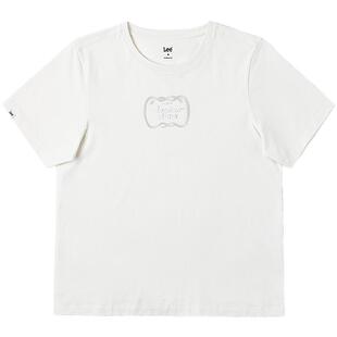 Lee商场同款标准版圆领蛇纹印花Logo女短袖T恤休闲潮LWT010188K99