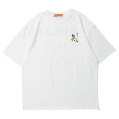 印花短袖T恤男潮宽松情侣tee