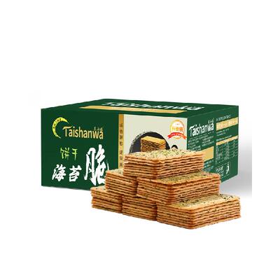 泰山娃薄脆休闲零食海苔饼干400g