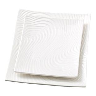 白色刺身寿司甜品盘子陶瓷长方形平盘蛋糕点心慕斯西餐厅创意碟子