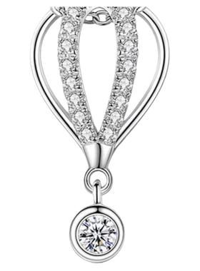 D色莫桑石热气球项链时尚