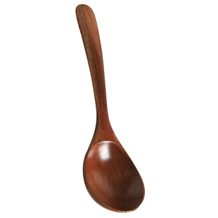 舍里日式榉木汤勺木质大勺子喝汤嗦粉吃面小勺家用长柄实木喝汤勺
