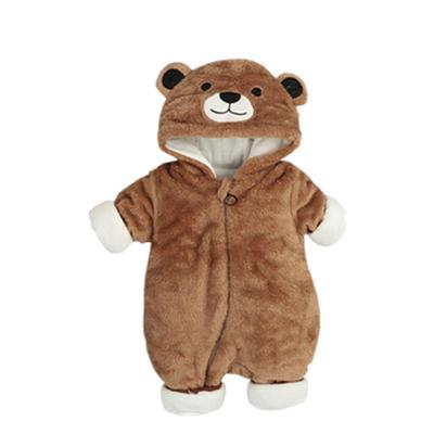 带帽开衫加绒加厚秋冬连体衣