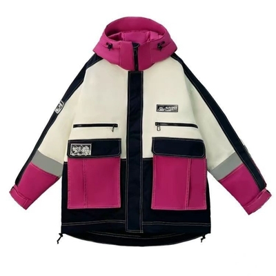 时尚工装派克服2025春秋新款小个子羽绒棉服女短款保暖宽松冲锋衣