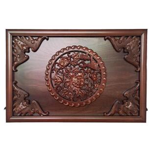 定做新中式风格创意电表箱装饰画简约现代遮挡箱实木客厅空气挂画