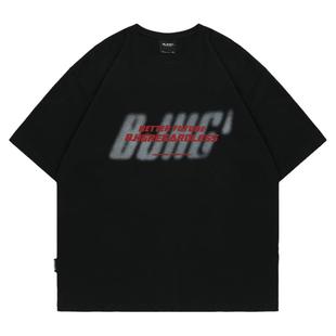 BJHG不计后果 美式复古酒红色重磅短袖男夏季潮情侣宽松纯棉T恤女