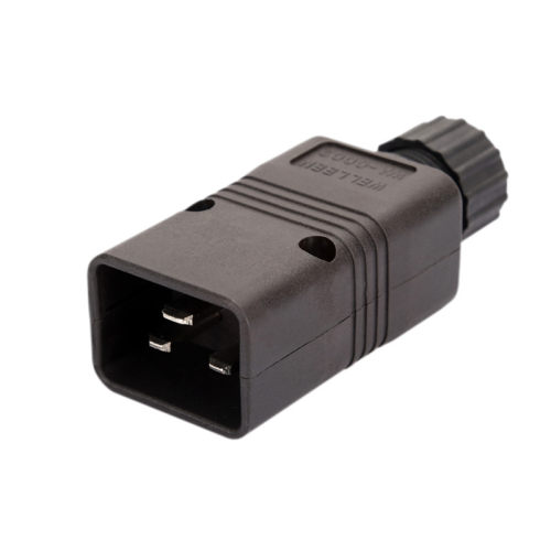 全铜服务器接线插头IEC320-C19 C20品字16A  PDU/UPS可接拆线插头
