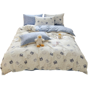 儿童被套纯棉单件幼儿园三件套120x150cm被罩1.5单人男女孩褥子套