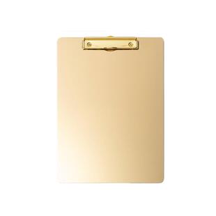 可印LOGO剪贴板金色不锈钢文件板夹菜单夹资料夹板写字板资料夹