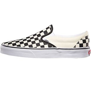 现货VANS SLIP ON经典黑白棋盘格一脚蹬帆布鞋男女鞋VN000EYEBWW