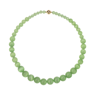 CHEZ LOOPS绿猫眼项链 原创设计水晶系列高级感气质新款锁骨链女